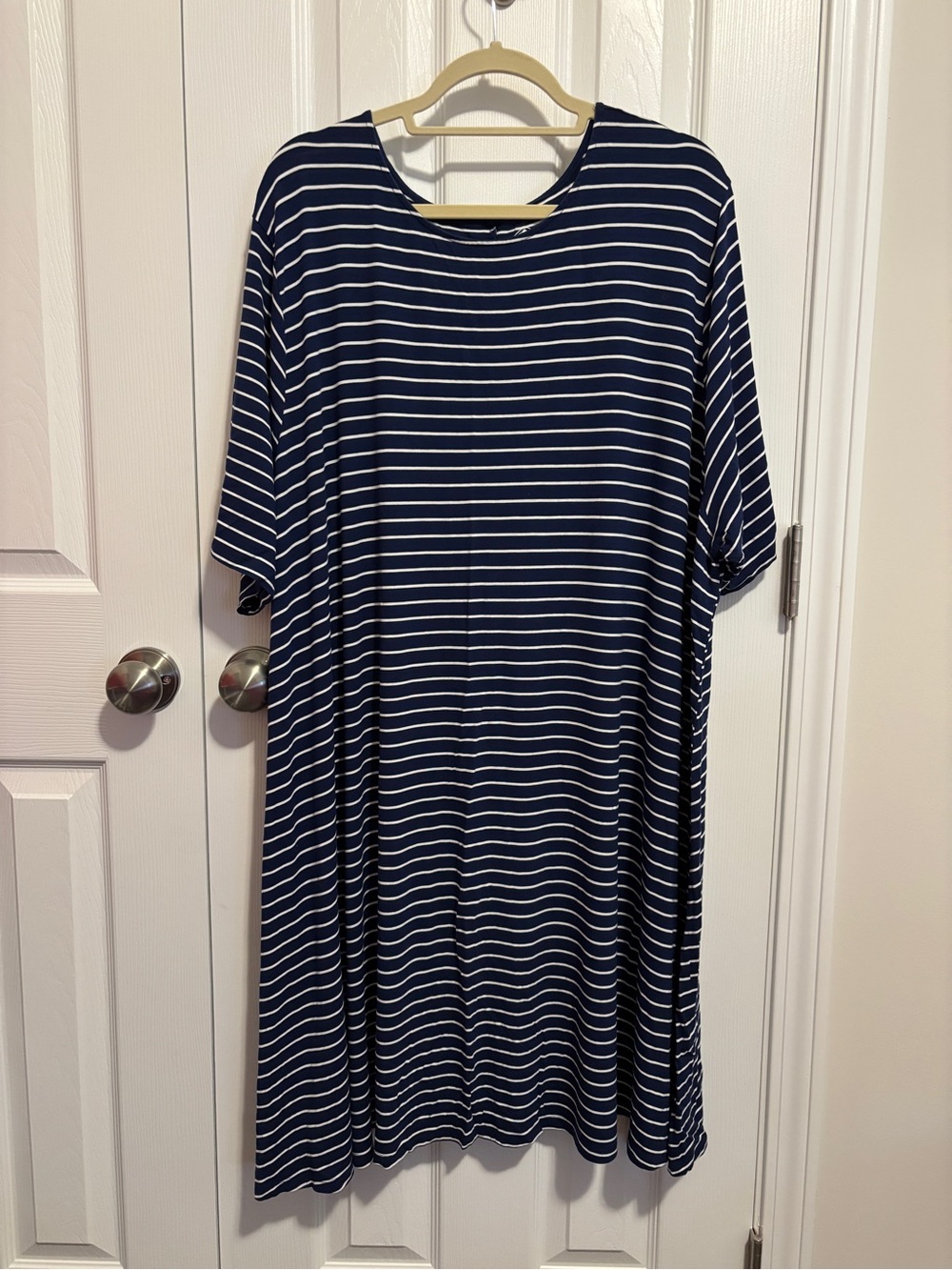 St. John's Bay Navy and White Striped Dress